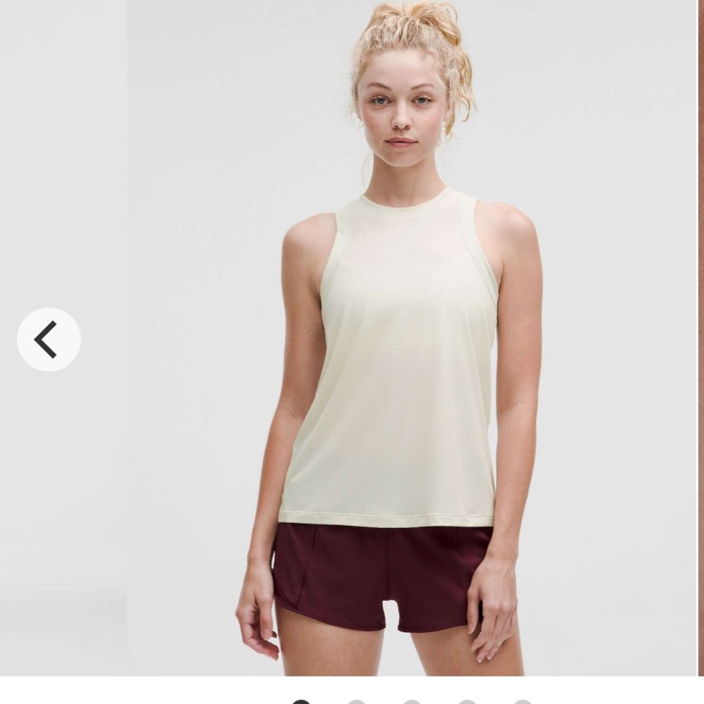 NWT lululemon Jersey Training Top Tank, Bone, Size 8